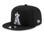 New Era Los Angeles Ángels Black & White 9fifty Snapback Cap