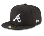 New Era Atlanta Braves Black & White Basic 59fifty Fitted Cap