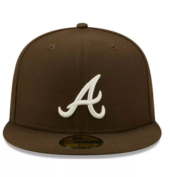 Official New Era Tri Tone Brown Atlanta Braves 59FIFTY Fitted Cap