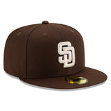 New Era San Diego Padres  Brown Alternate Authentic Collection On-field 59fifty Fitted Cap