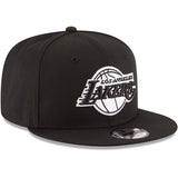 New Era Los Angeles Lakers Black & White 9fifty Snapback Cap