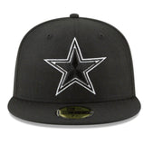 New Era Dallas Cowboys Black & White 59fifty Fitted Cap