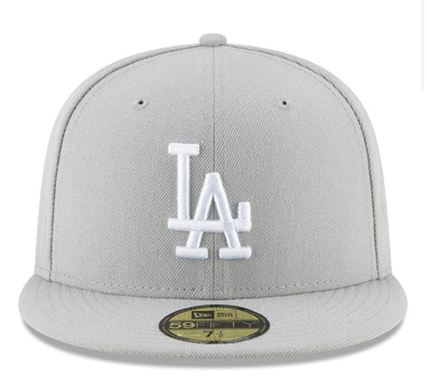 New Era Los Angeles Dodgers Gray Fashion Color Basic 59fifty Fitted Cap