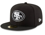 New Era San Francisco 49ers Black & White 59fifty Fitted Cap