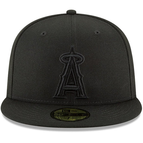 New Era Los Angeles Ángels Basic Black on Black 59fifty Fitted Cap