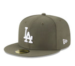 New Era Los Angeles Dodgers Olive Green Fashion Color 59fifty Fitted Cap