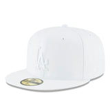 New Era Los Angeles Dodgers White on White 59fifty Fitted Cap