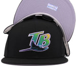 New Era Tampa Bay Rays Black Cooperstown 59Fifty Fitted