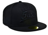 Physical Culture Black 5ives Black Tonal Fitted Cap