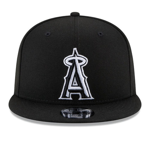 New Era Los Angeles Ángels Black & White 9fifty Snapback Cap